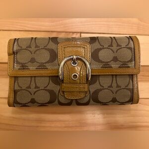 Coach Monogram Wallet with Chequebook Insert